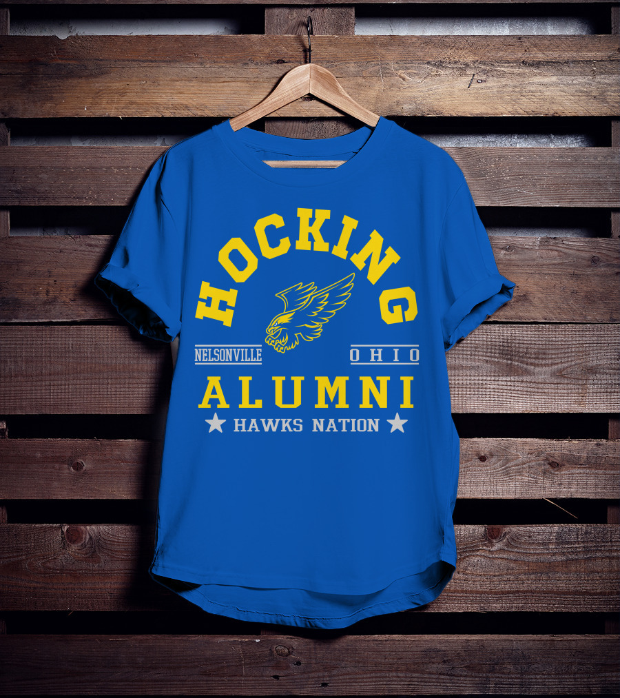 Hocking Nelsonville Ohio Alumni Hawks Nation T-Shirt