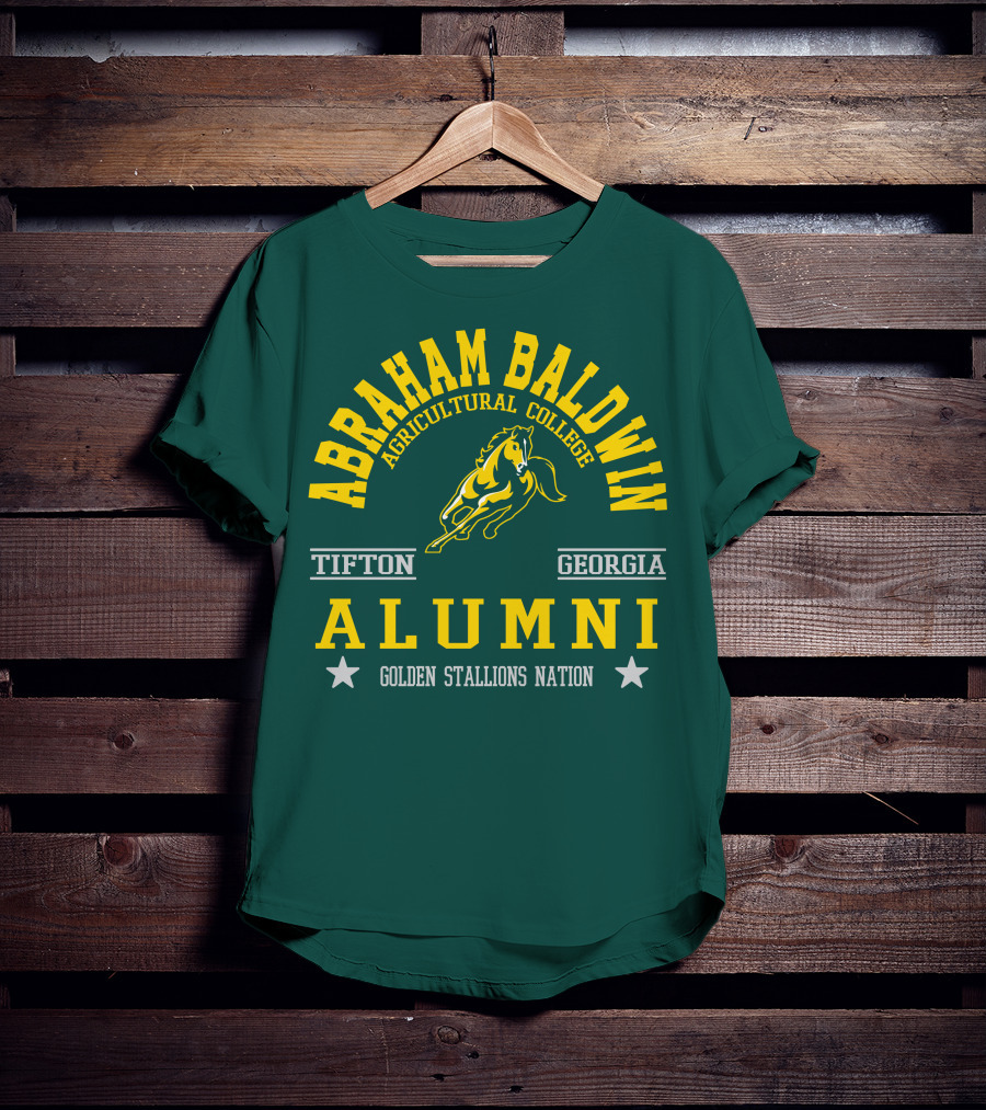 Abraham Baldwin Agricultural College Tifton Georgia Alumni Golden Stallions Nation T-Shirt
