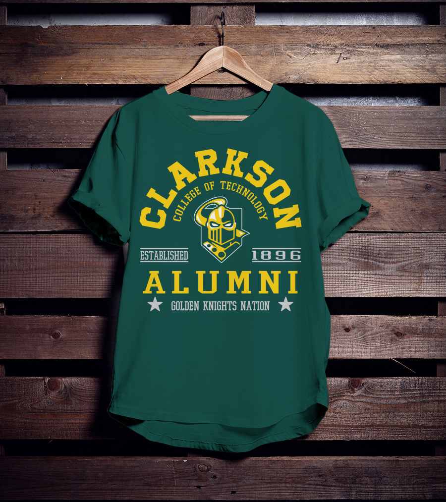 Clarkson College Of Technology Alumni Established 1896 Golden Knights Nation T-Shirt
