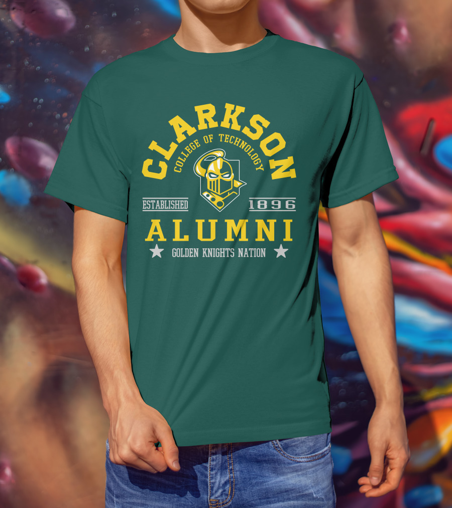 Clarkson College Of Technology Alumni Established 1896 Golden Knights Nation T-Shirt