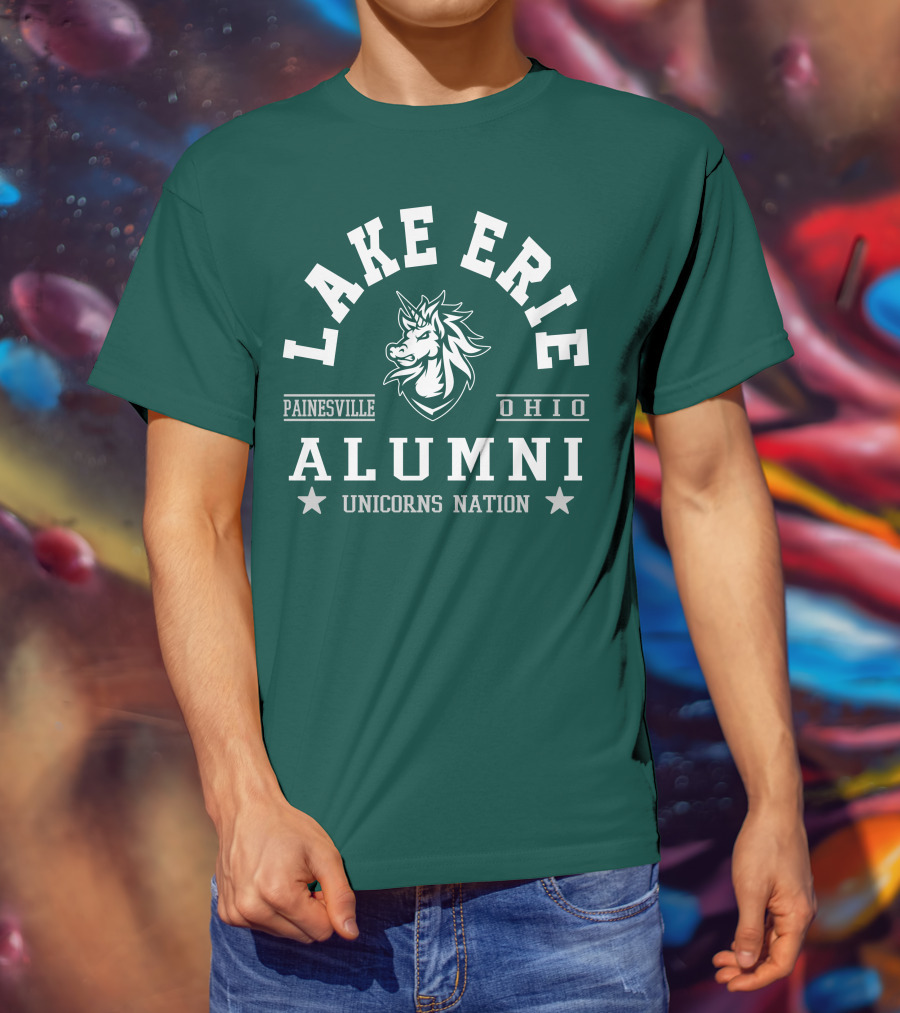 Lake Erie Alumni Painesville Ohio Unicorns Nation T-Shirt