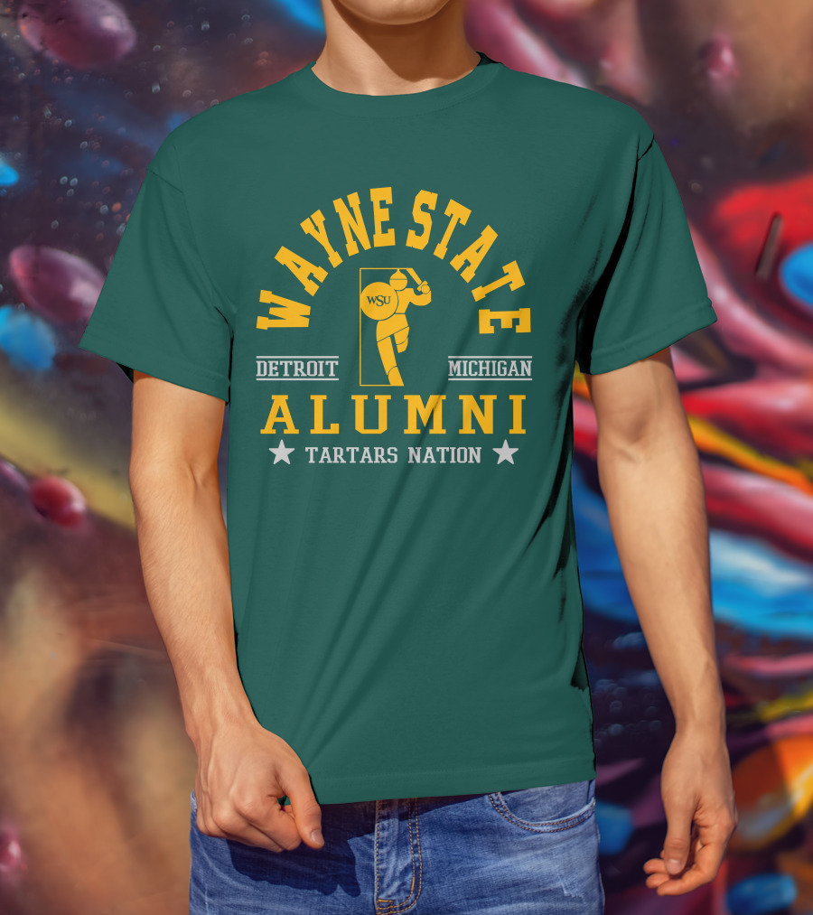 Wayne State Alumni Detroit Michigan Tartars Nation T-Shirt