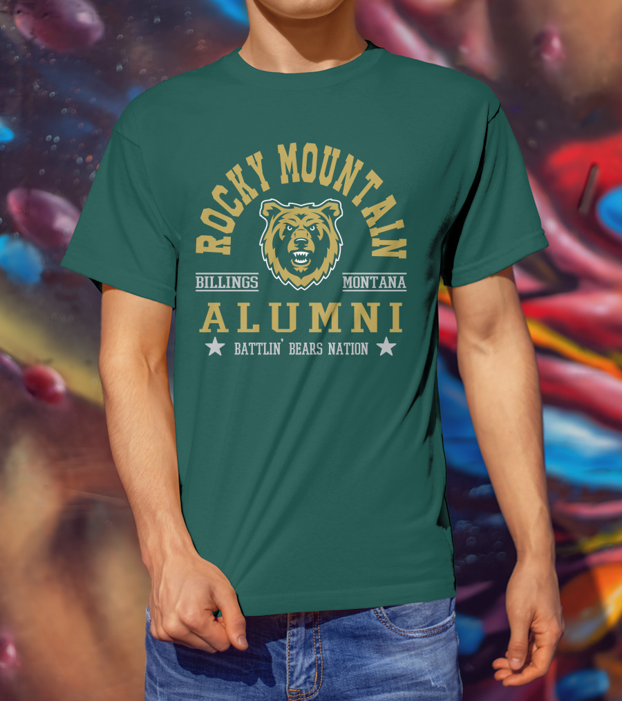 Rocky Mountain Alumni Battlin' Bears Nation Billings Montana T-Shirt