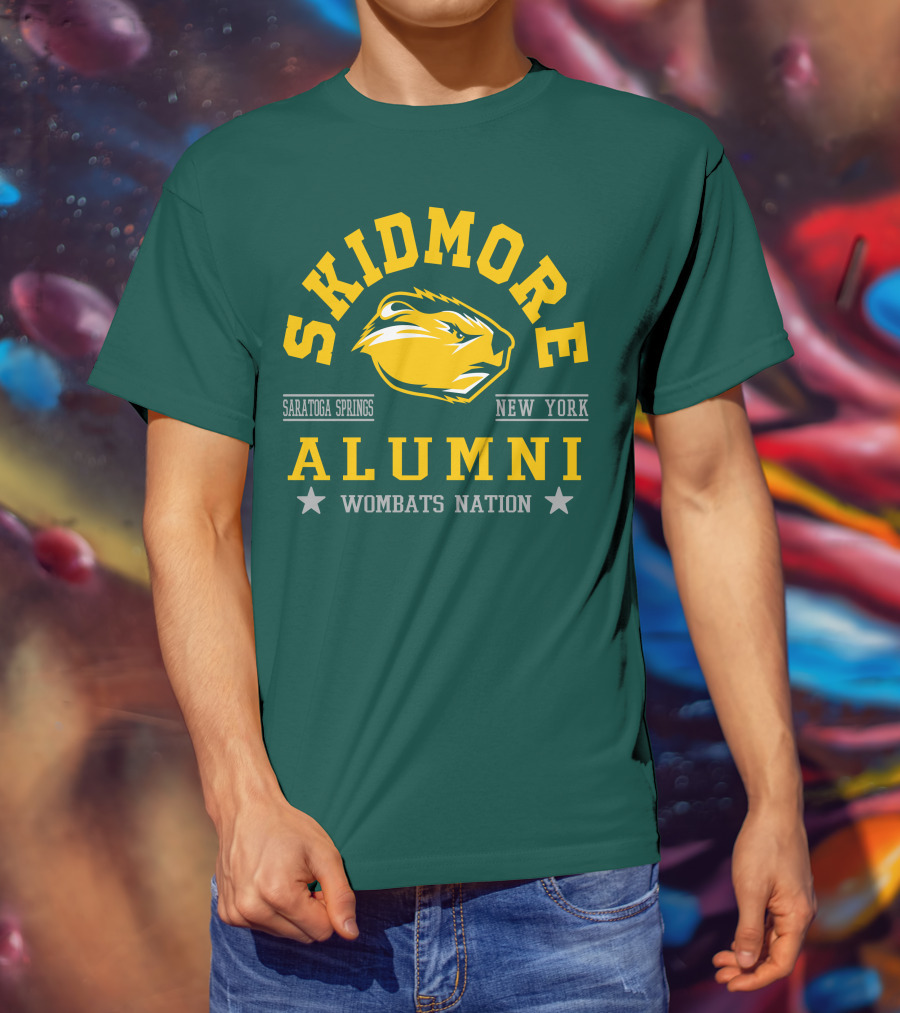 Skidmore College Alumni Wombats Nation Saratoga Springs New York T-Shirt