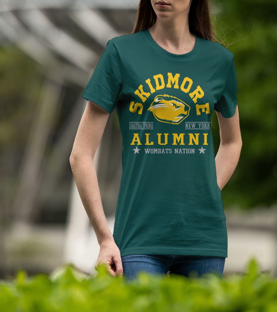 Skidmore College Alumni Wombats Nation Saratoga Springs New York T-Shirt