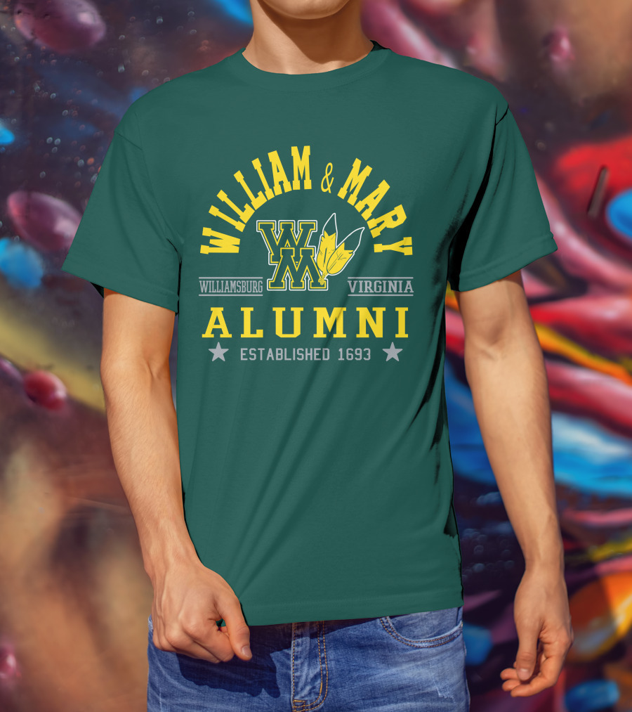 William And Mary Alumni Williamsburg Virginia Established 1693 T-Shirt