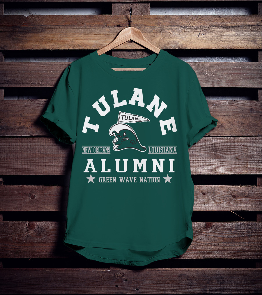 Tulane Alumni Logo New Orleans Louisiana Green Wave Nation T-Shirt