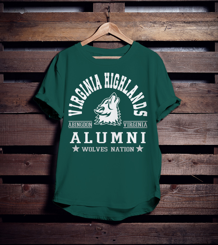 Virginia Highlands Abingdon Virginia Alumni Wolves Nation T-Shirt
