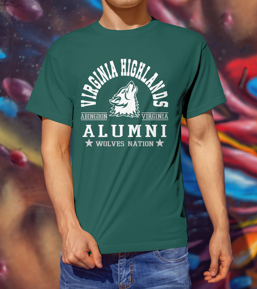 Virginia Highlands Abingdon Virginia Alumni Wolves Nation T-Shirt