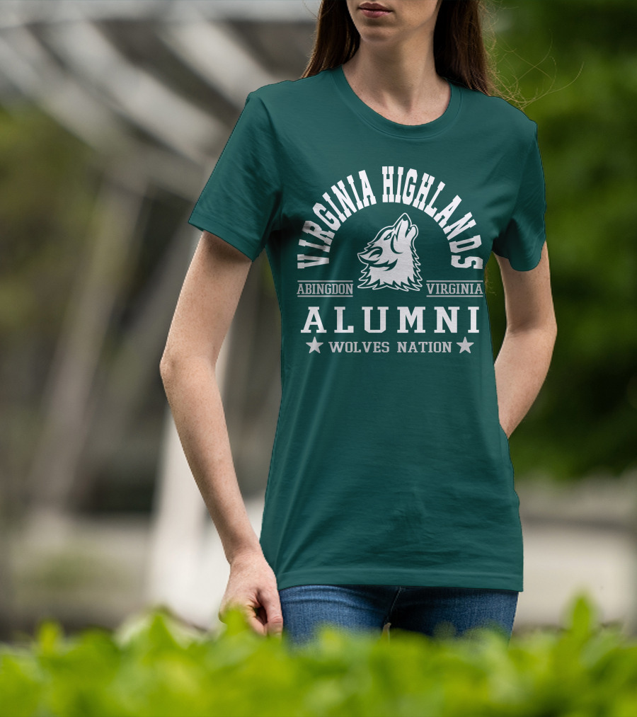 Virginia Highlands Abingdon Virginia Alumni Wolves Nation T-Shirt