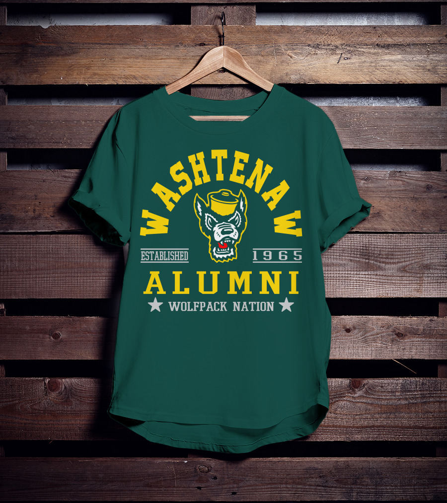 Washtenaw Alumni Established 1965 Wolfpack Nation T-Shirt
