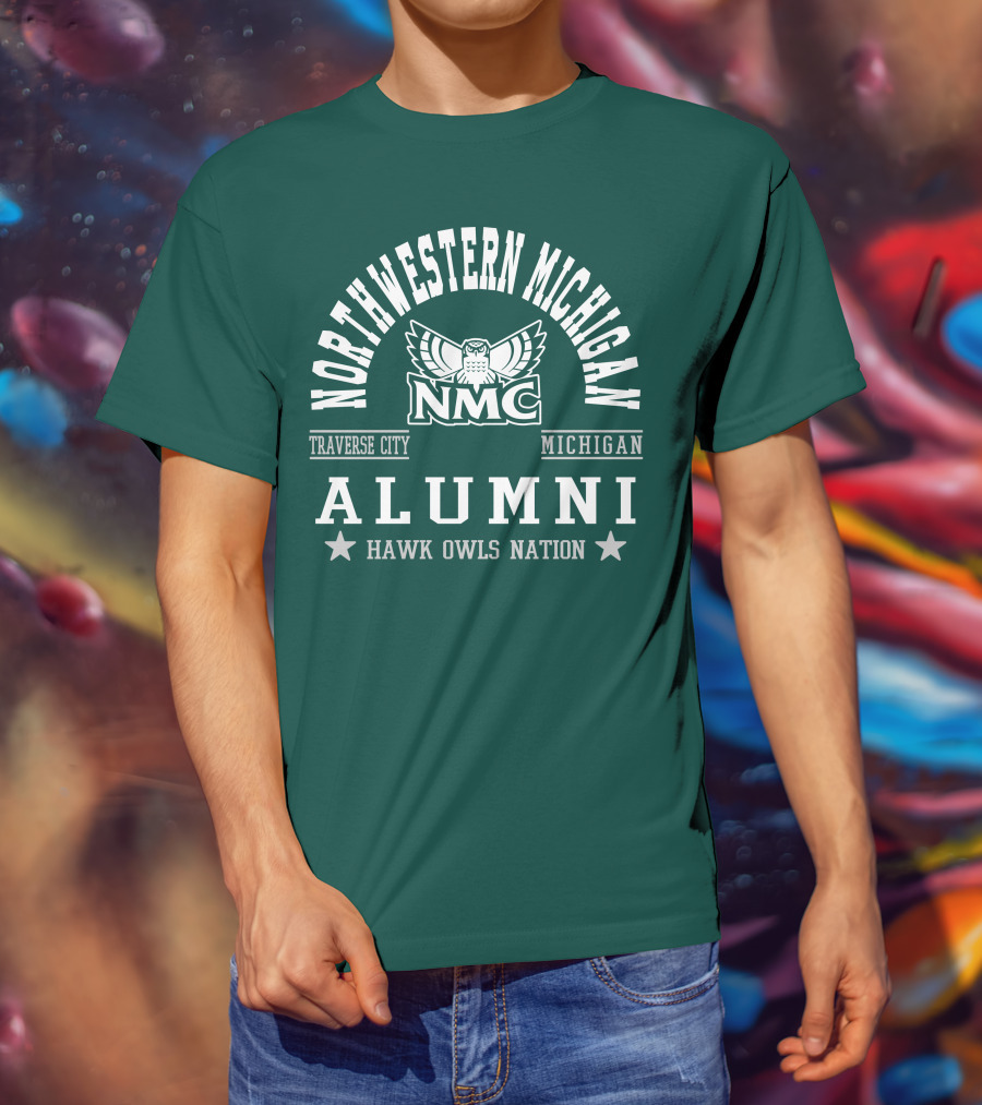 Northwestern Michigan NMC Traverse City Alumni Hawk Owls Nation T-Shirt