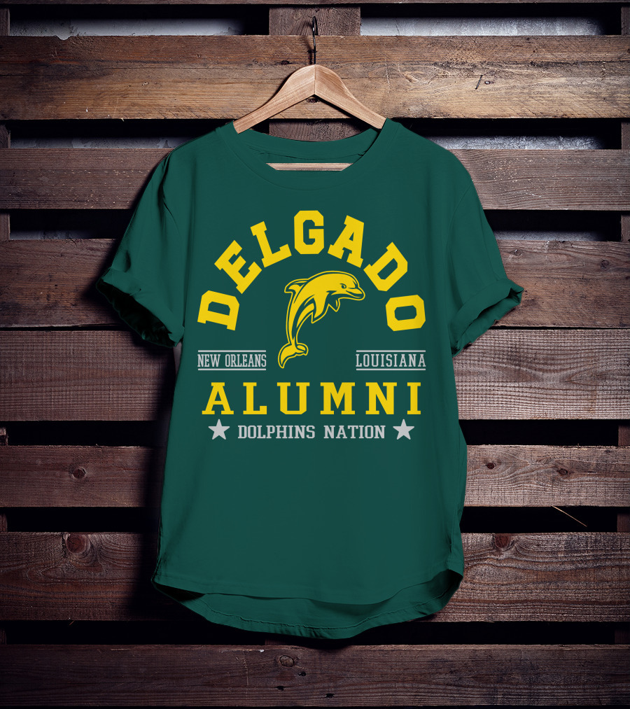 Delgado Alumni New Orleans Louisiana Dolphins Nation T-Shirt