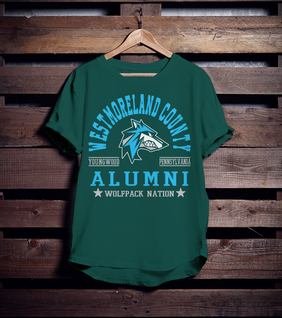 Westmoreland County Youngwood Pennsylvania Alumni Wolfpack Nation T-Shirt