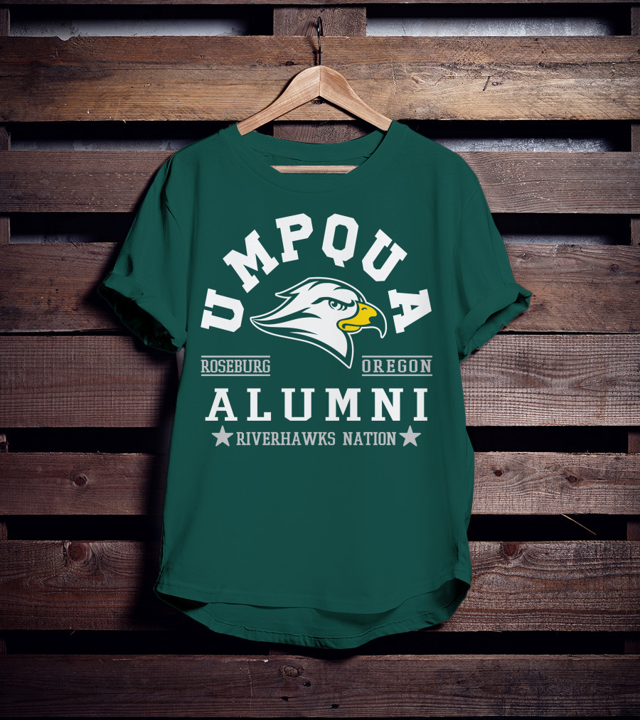 Umpqua Alumni Roseburg Oregon Riverhawks Nation T-Shirt