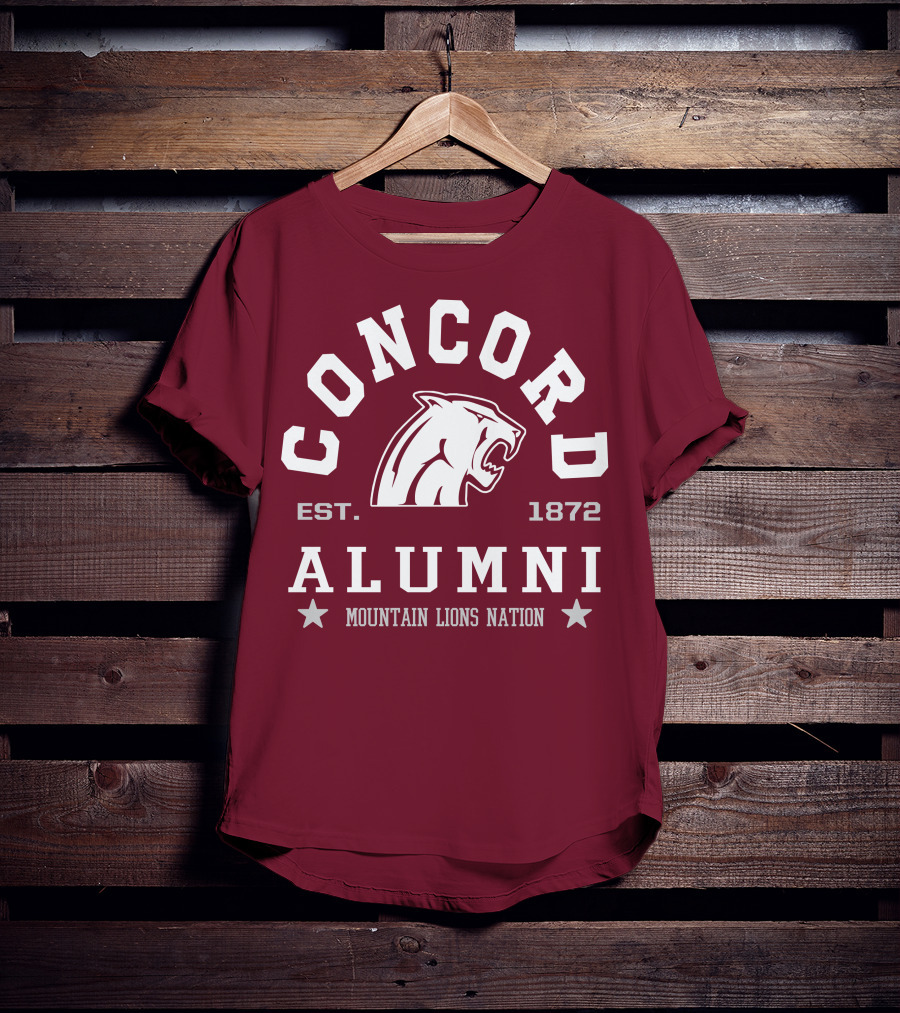 Concord Alumni Mountain Lions Nation Est. 1872 T-Shirt
