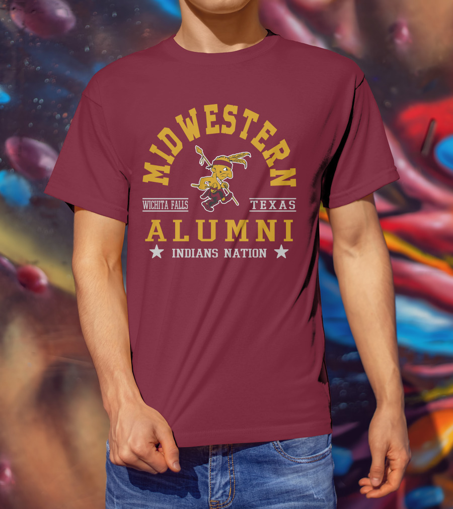Midwestern Alumni Indians Nation Wichita Falls Texas T-Shirt