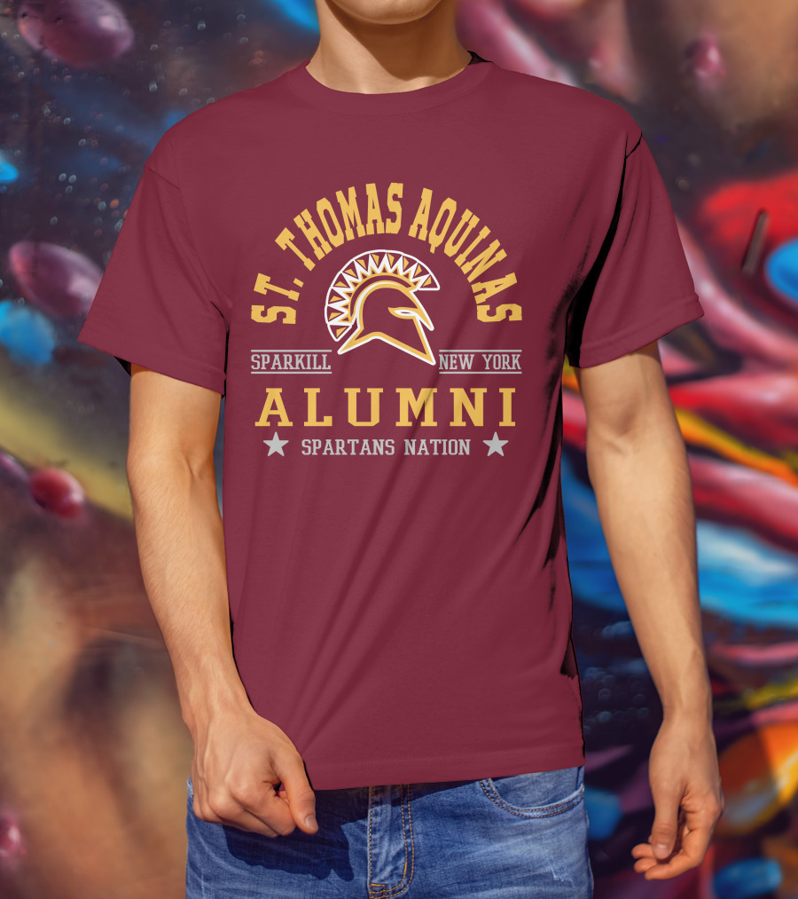 St Thomas Aquinas Sparkill New York Spartans Nation Alumni T-Shirt