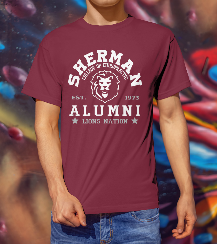 SHERMAN College Of Chiropractic Alumni EST. 1973 Lions Nation T-Shirt