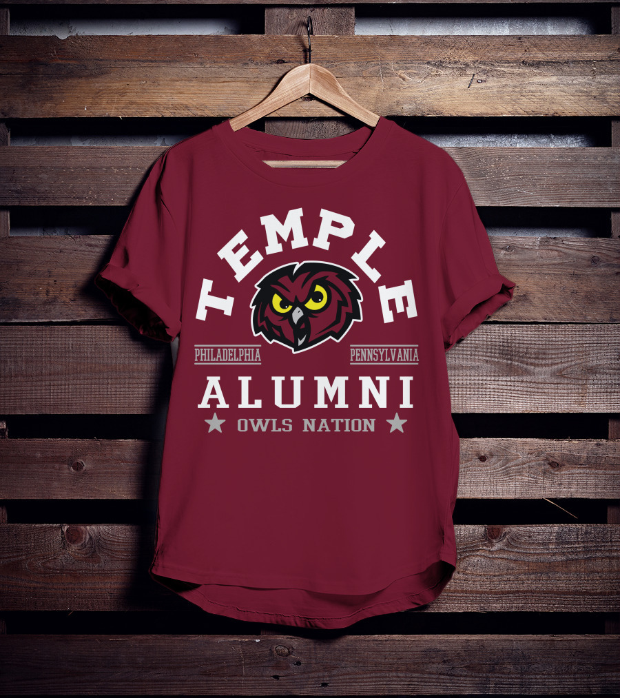 Temple Alumni Owls Nation Philadelphia Pennsylvania T-Shirt