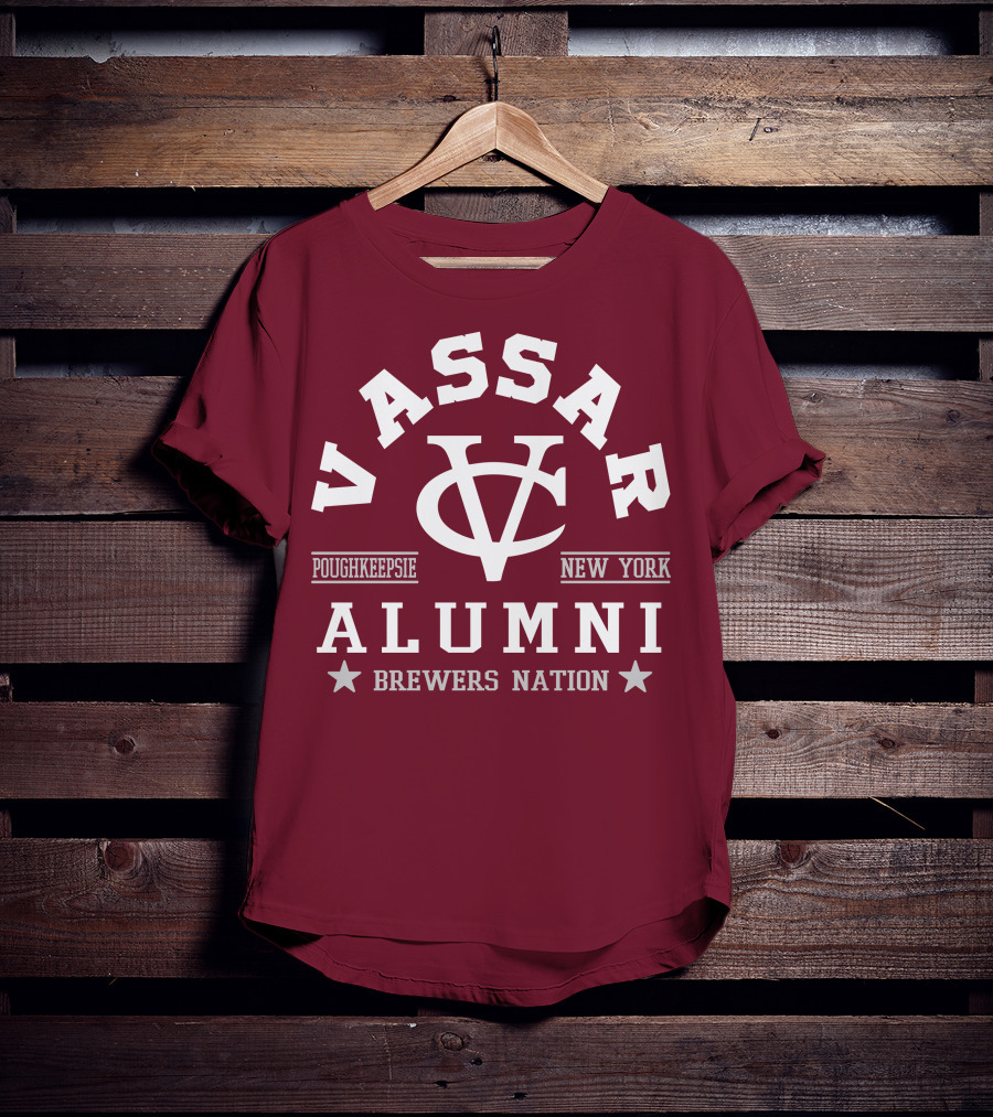 Vassar College Brewers Alumni Poughkeepsie New York Nation T-Shirt