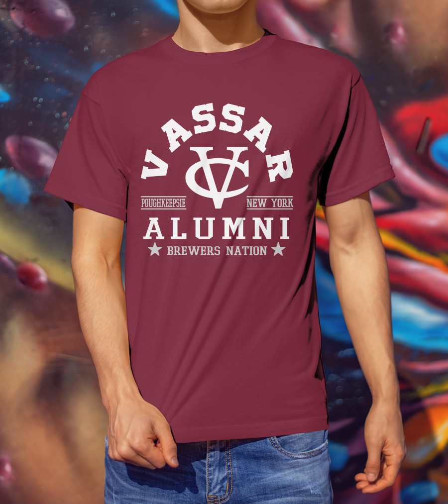 Vassar College Brewers Alumni Poughkeepsie New York Nation T-Shirt