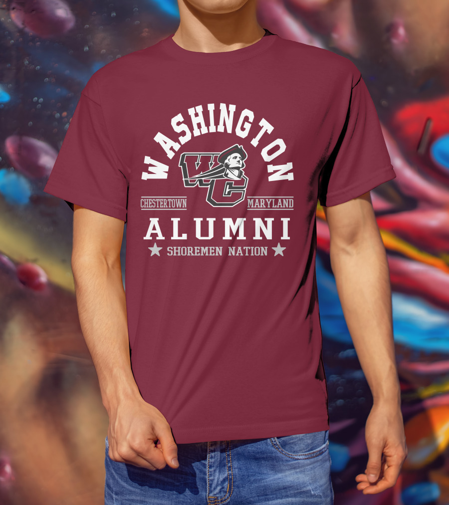 Washington College Alumni Shoremen Nation Chestertown Maryland WC T-Shirt