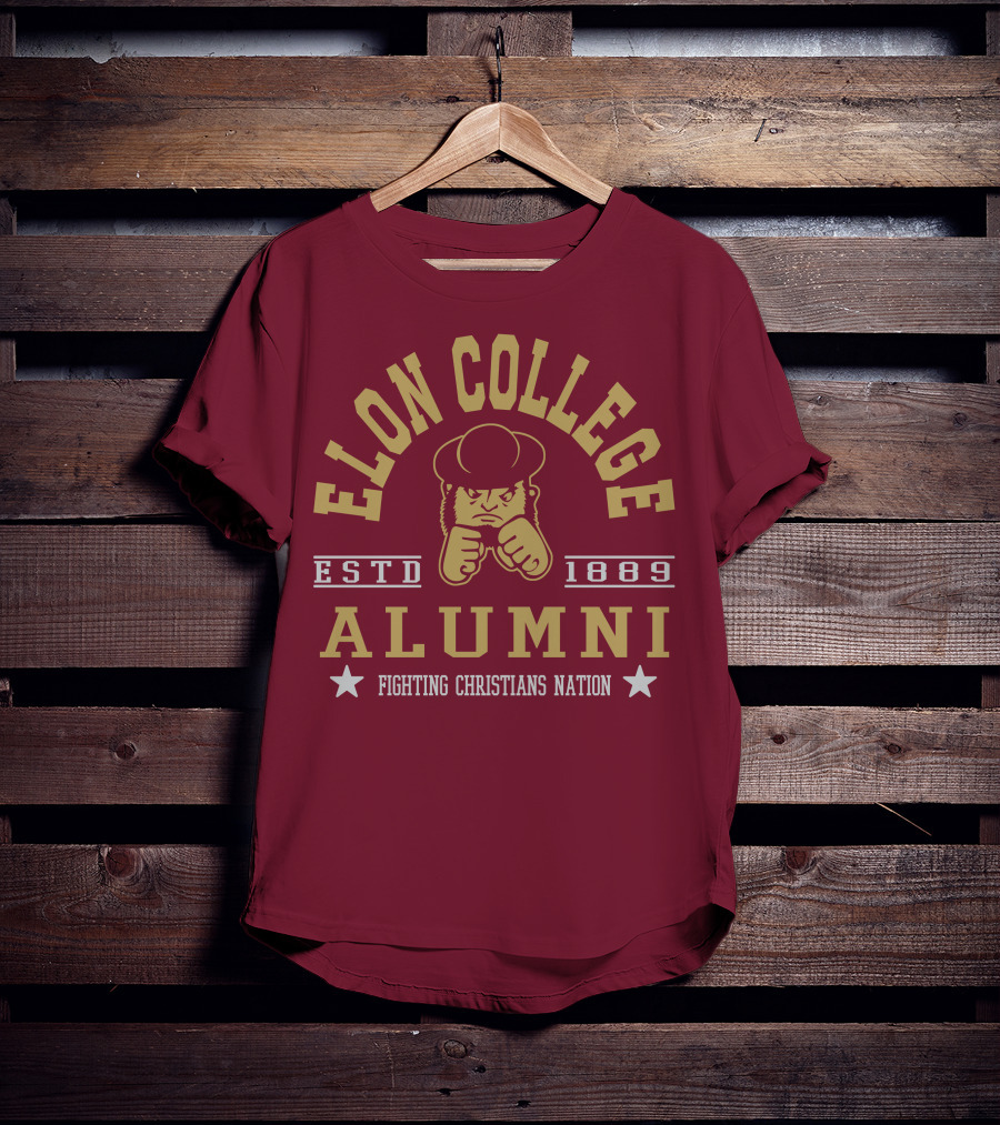 Elon College Alumni Fighting Christians Nation Estd 1889 T-Shirt