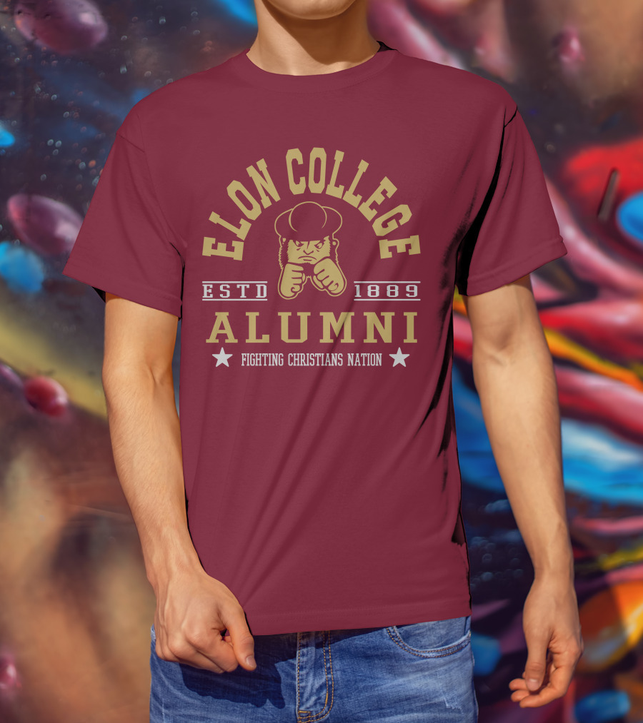 Elon College Alumni Fighting Christians Nation Estd 1889 T-Shirt