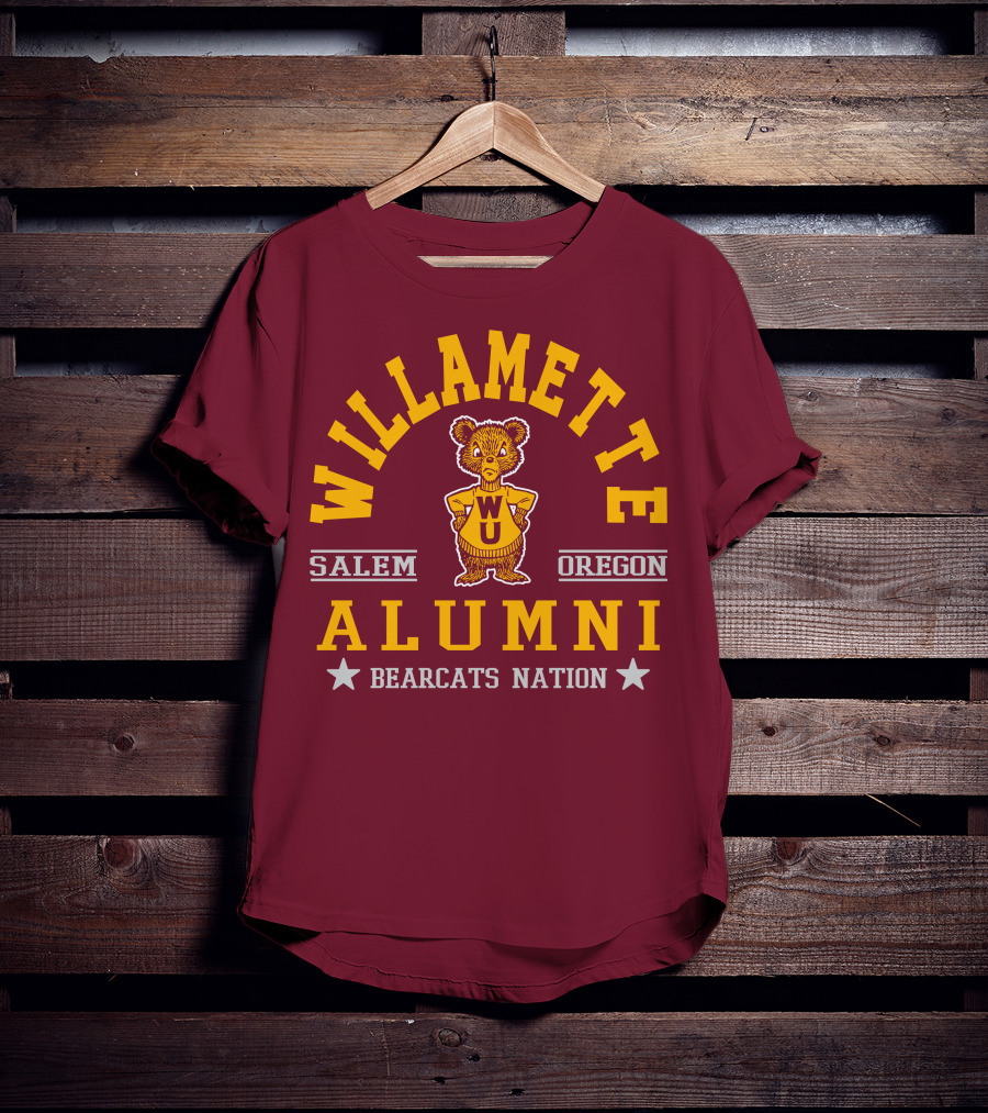 Willamette University Alumni Salem Oregon Bearcats Nation WU T-Shirt