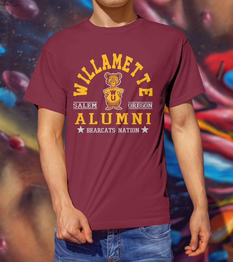 Willamette University Alumni Salem Oregon Bearcats Nation WU T-Shirt