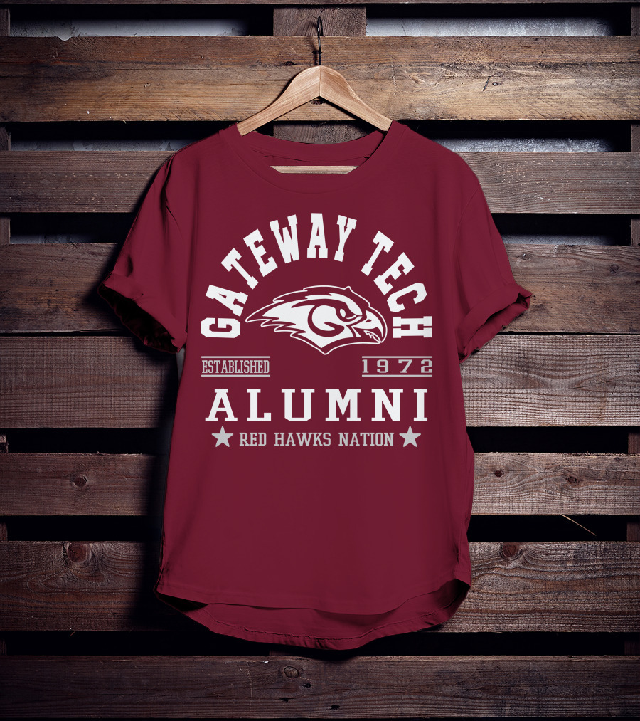 Gateway Tech Alumni Established 1972 Red Hawks Nation T-Shirt