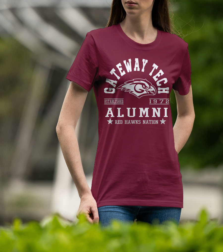 Gateway Tech Alumni Established 1972 Red Hawks Nation T-Shirt