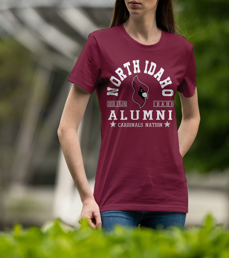 North Idaho Coeur D'Alene Alumni Cardinals Nation Idaho T-Shirt
