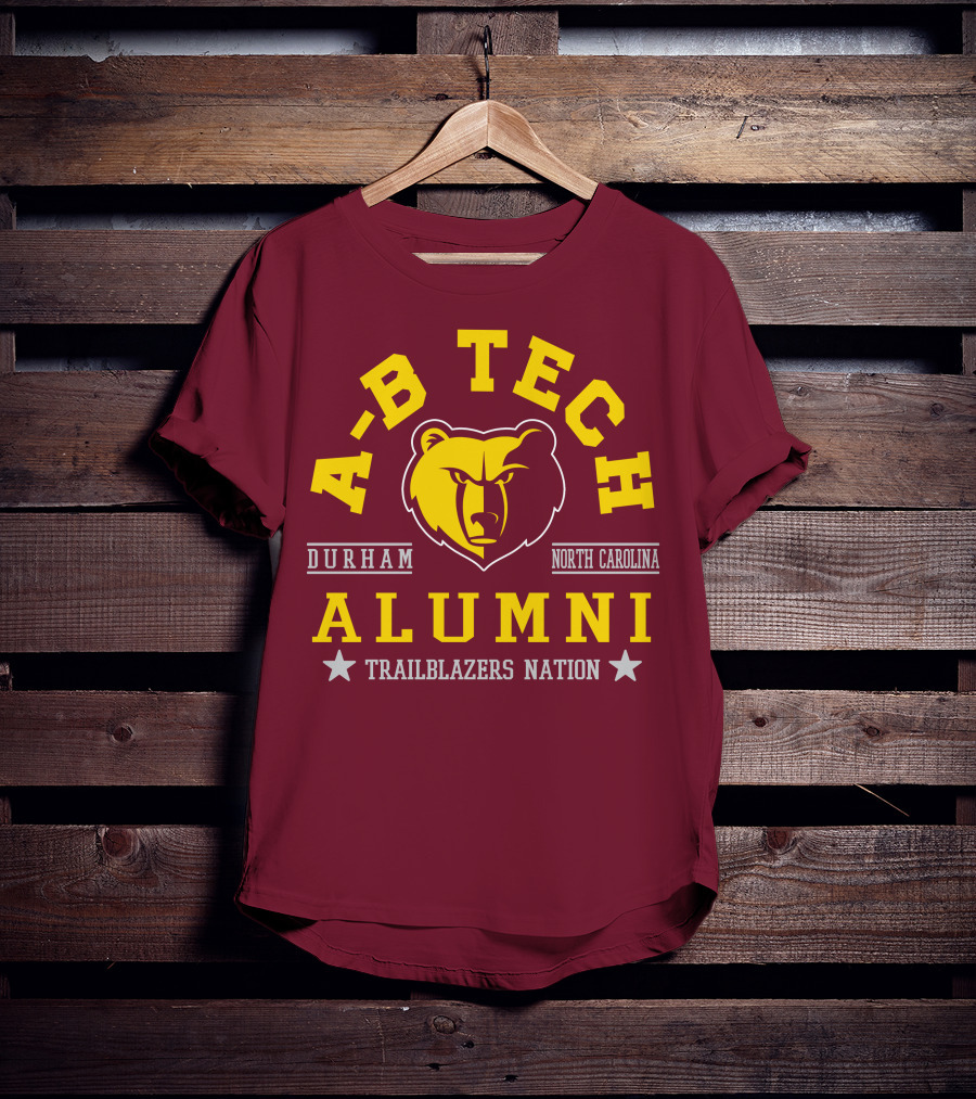A-B Tech Alumni Trailblazers Nation Durham North Carolina Bear T-Shirt