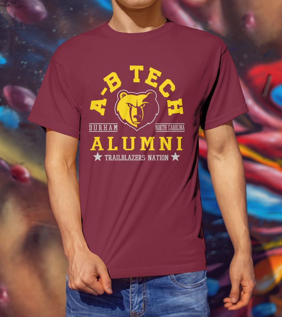 A-B Tech Alumni Trailblazers Nation Durham North Carolina Bear T-Shirt