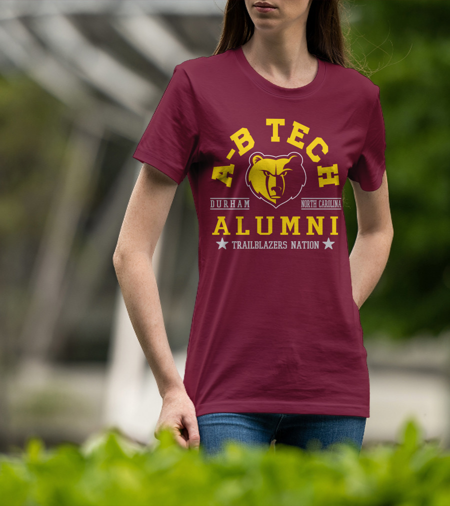A-B Tech Alumni Trailblazers Nation Durham North Carolina Bear T-Shirt