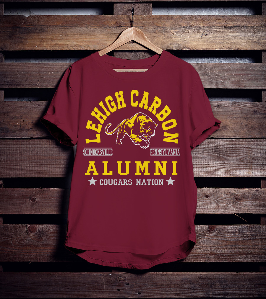 Lehigh Carbon Alumni Cougars Nation Schnecksville Pennsylvania T-Shirt