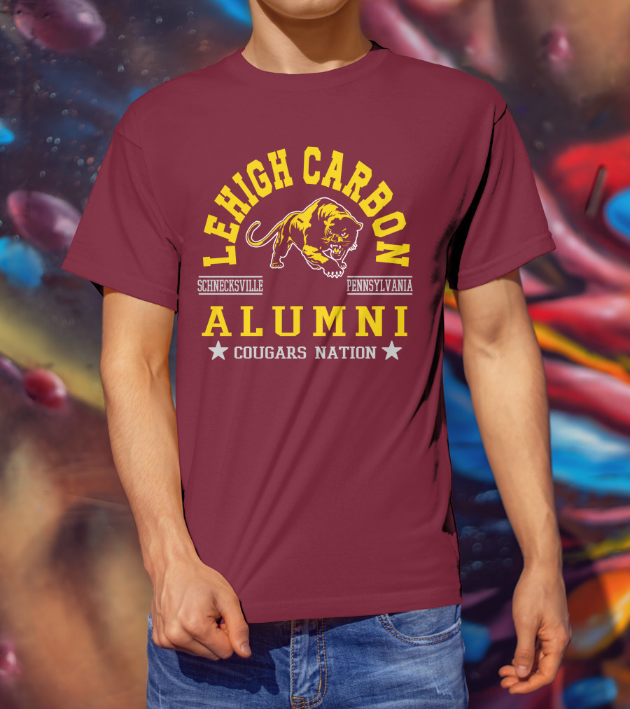 Lehigh Carbon Alumni Cougars Nation Schnecksville Pennsylvania T-Shirt