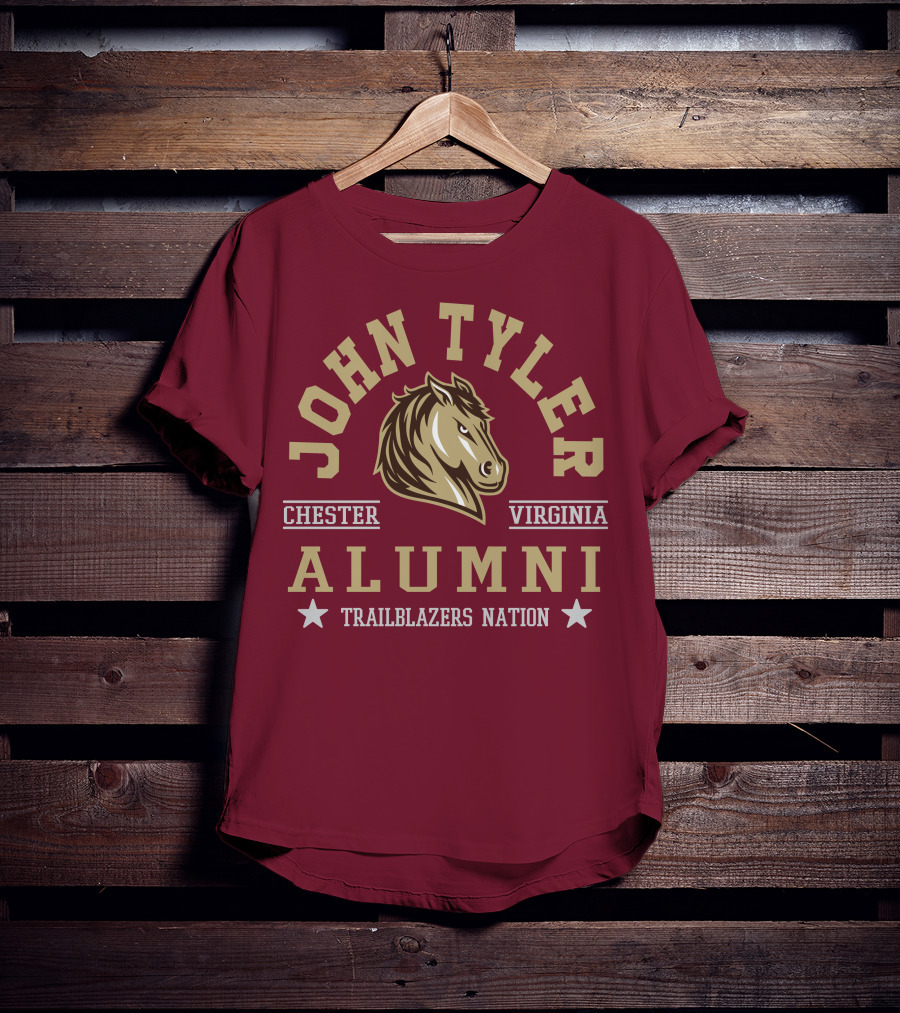 John Tyler Chester Virginia Alumni Trailblazers Nation T-Shirt