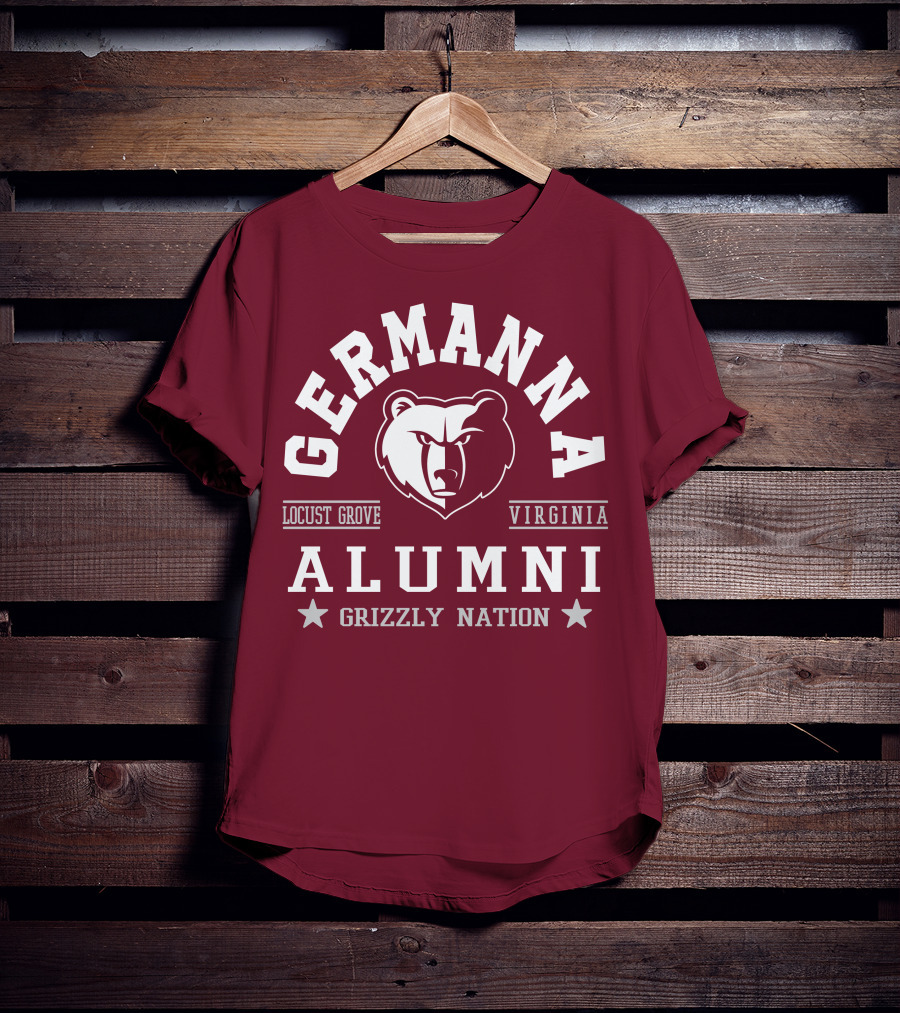 Germanna College Alumni Locust Grove Virginia Grizzly Nation T-Shirt