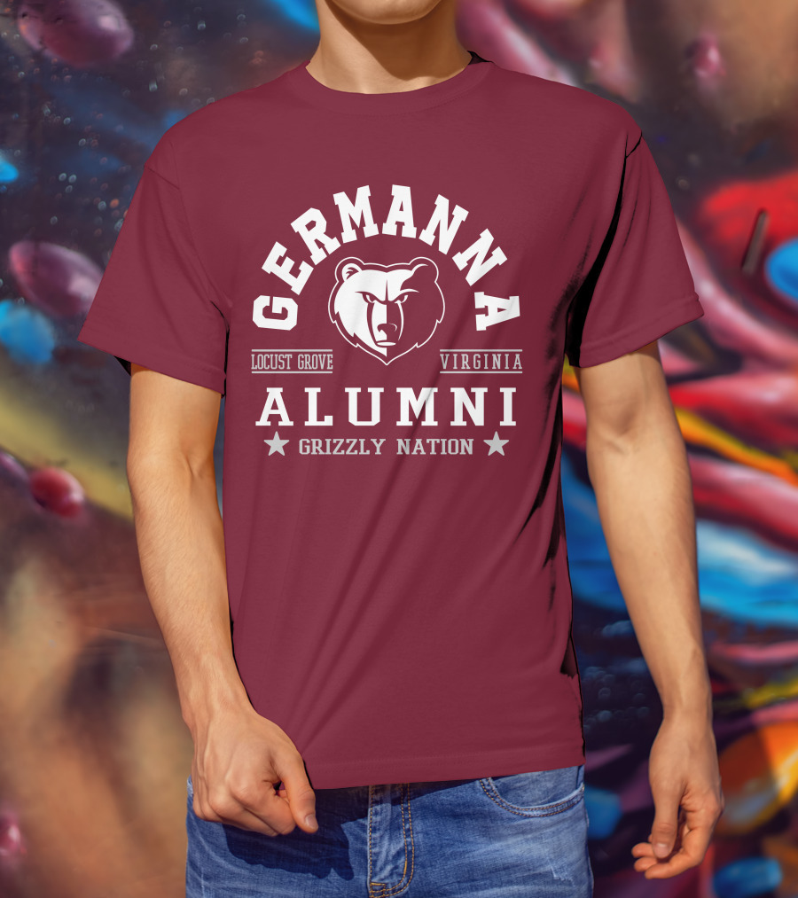 Germanna College Alumni Locust Grove Virginia Grizzly Nation T-Shirt