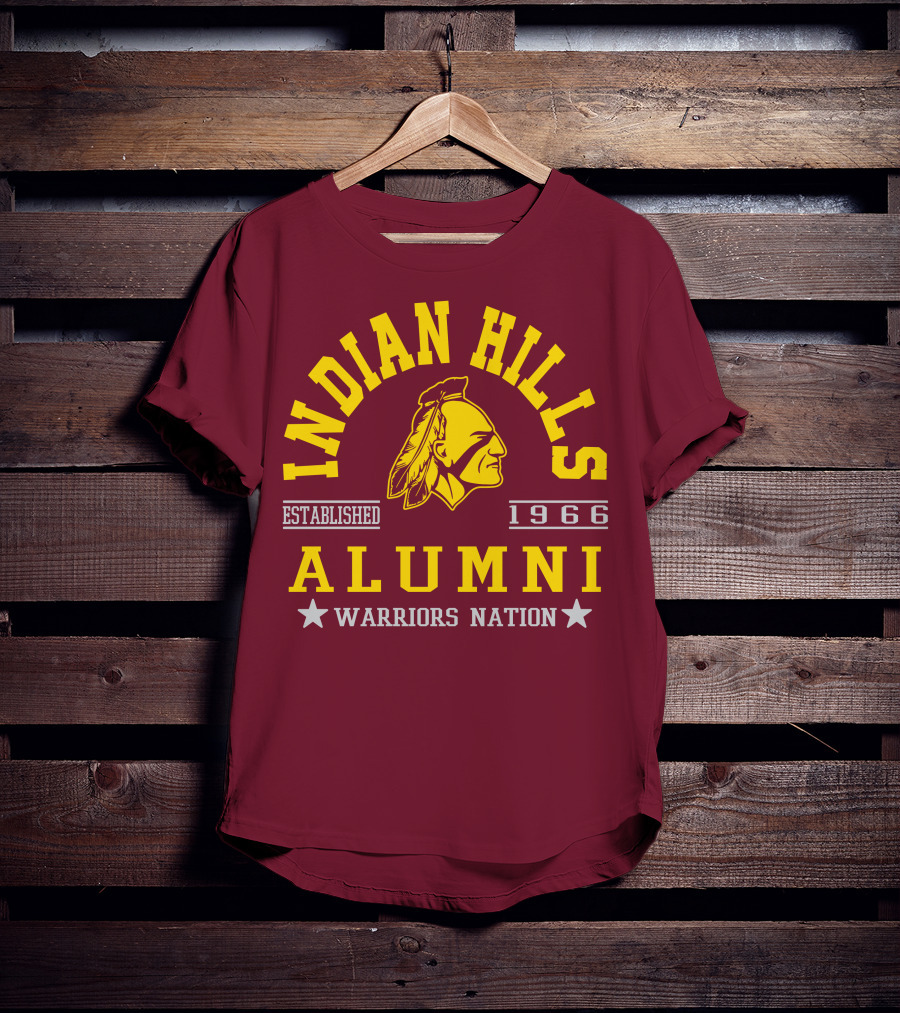 Indian Hills Warriors Alumni Established 1966 Nation T-Shirt