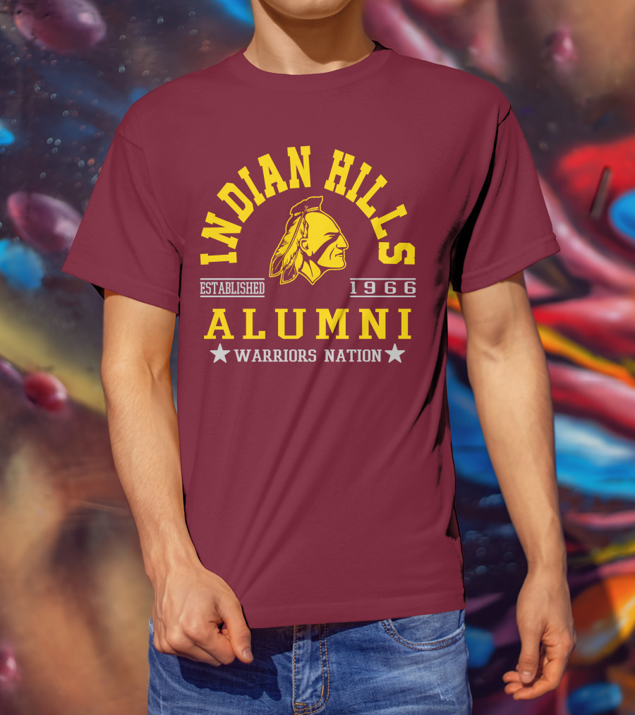 Indian Hills Warriors Alumni Established 1966 Nation T-Shirt