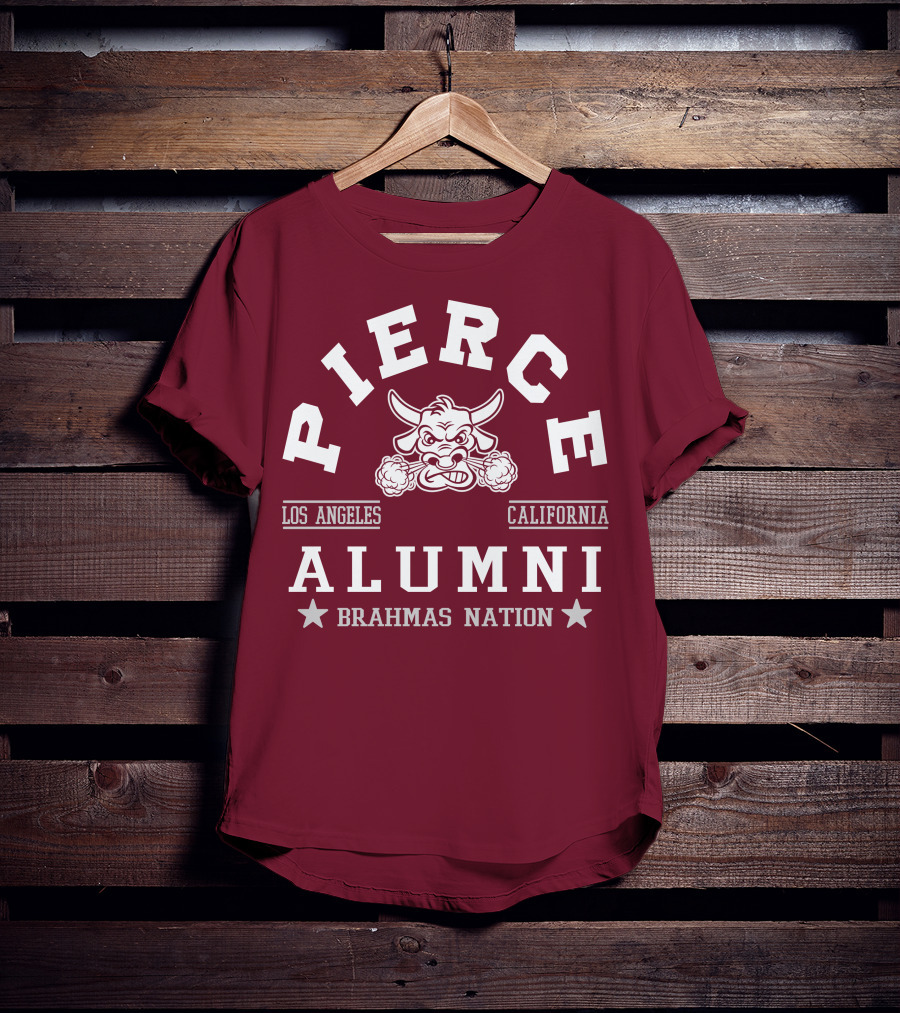 Pierce College Alumni Los Angeles California Brahmas Nation T-Shirt