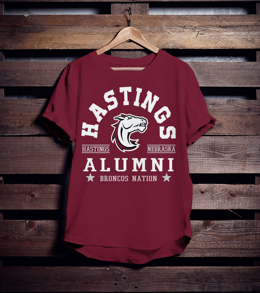 Hastings Nebraska Alumni Broncos Nation Hastings College T-Shirt