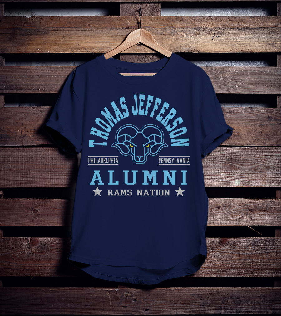 Thomas Jefferson Alumni Rams Nation Philadelphia Pennsylvania T-Shirt