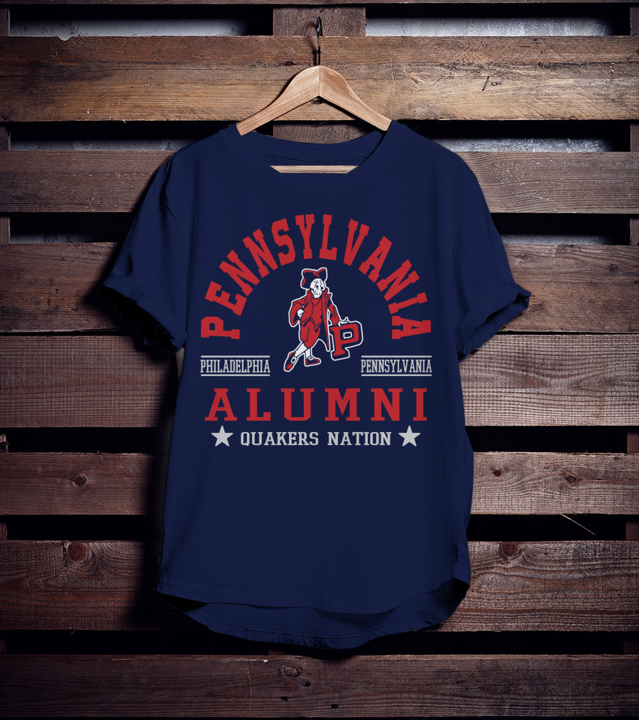 Pennsylvania Alumni Quakers Nation Philadelphia Pennsylvania T-Shirt