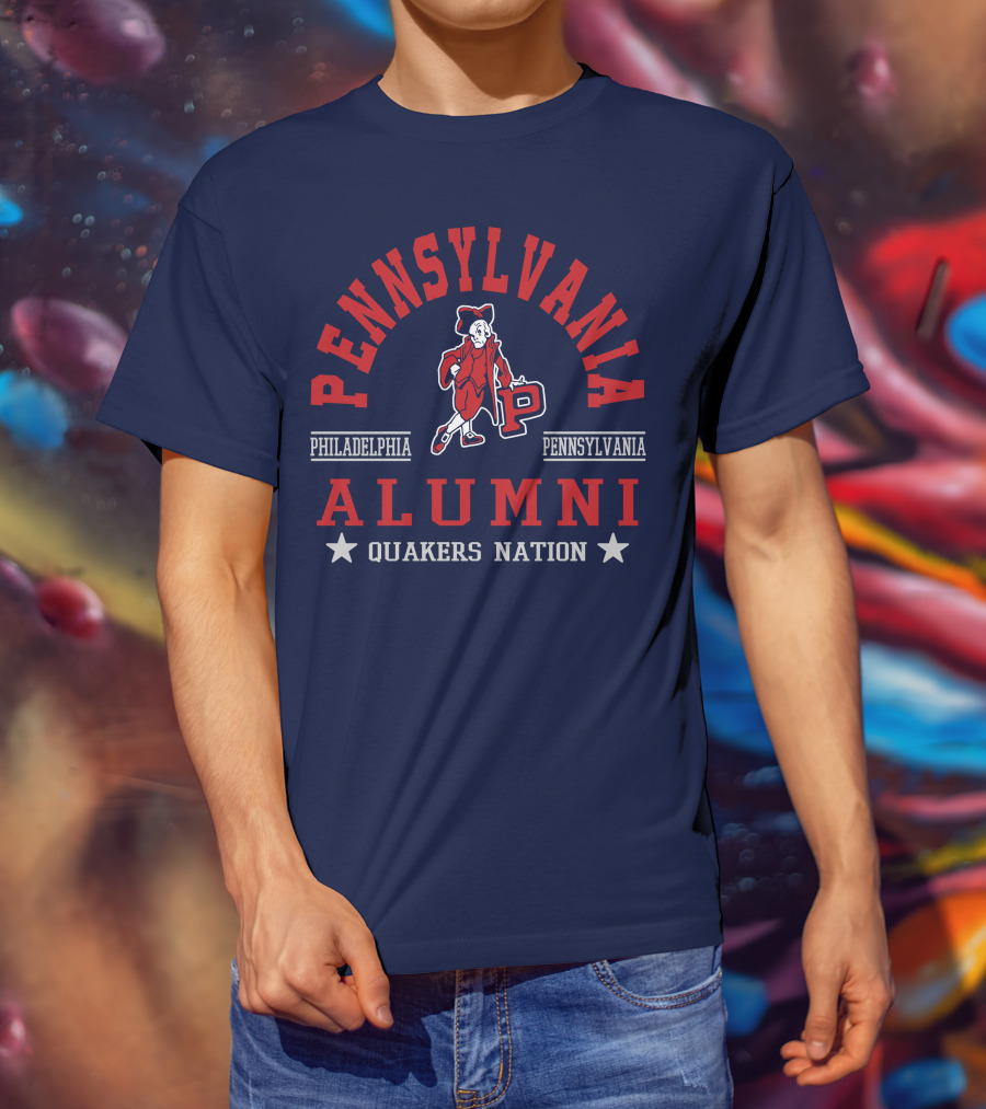 Pennsylvania Alumni Quakers Nation Philadelphia Pennsylvania T-Shirt