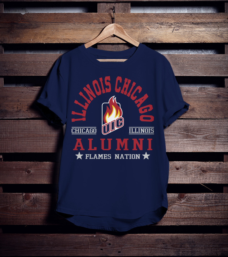 Illinois Chicago UIC Alumni Flames Nation T-Shirt